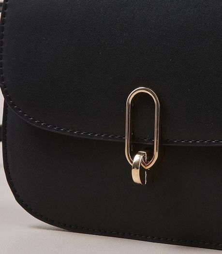 Black saddle crossbody bag