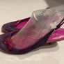 Women shoes low heel sandals purple size 5 Image 3