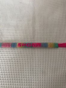 Colourful Bracelet with the name Shona on it