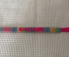 Colourful Bracelet with the name Shona on it