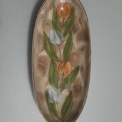DISH - Jersey Pottery - Tulip Design- c.70/80s