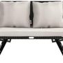 Polyrattan Garden Bench 4 in 1 with Reclining Function Weatherproof, adjustable Amrests Image 2