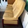 Leather Reclining Sofa and Two Footstools Image 2