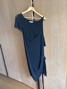 Vanessa Bruno drapy black dress size 1 (UK 10)