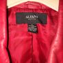 Alfani Red Genuine Leather Jacket Image 3