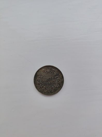 India 1/2 Rupee 1943