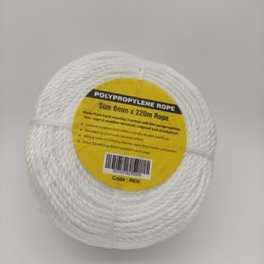General purpose poly rope - 6mm / 220m - White