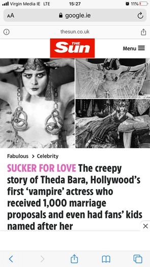 Theda Bara autographed Portrait in vintage frame approx 12"x16"