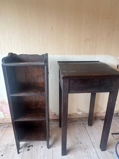 1960 Vintage Book case and Table