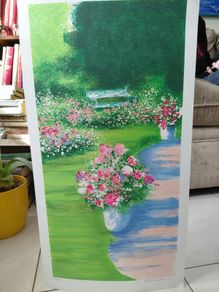 Limited edition lithograph Roses de Bagatelle I by Raphael Robic 74/300