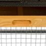 PawHut Rabbit Hutch Guinea Pig Hutch Wood-metal Elevated Guinea Pig House Pet Bunny Cage for Outdoor 122 x 63 x 92cm Light Yellow Image 9
