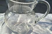 Vintage Hand Blown Glass Pitcher