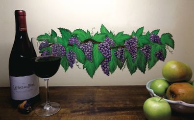 Artisan Handpainted Grapevine Art Transfer/Decal/Sticker
