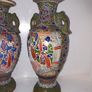 antique japanese satsuma vases vintage hand made and painted art decoration home decor table vintage vase antique gift presents  asian Image 4