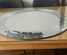 Mirror, Vintage IKEA Tranby round mosaic mirror