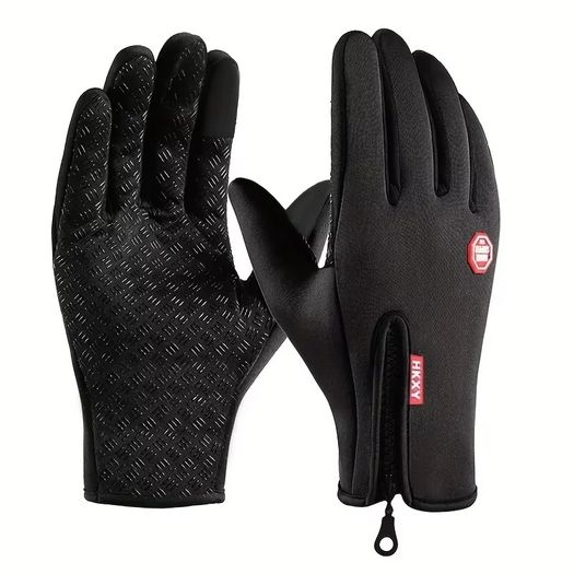 Thermal Cycling Gloves Waterproof Touchscreen Black