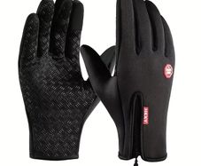 Thermal Cycling Gloves Waterproof Touchscreen Black