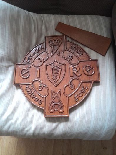 vintage carved g.a.a shield