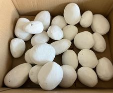 Full Pack of White Ceramic Pebbles for Gas / Bioethanol Fire (25-30 Pcs)