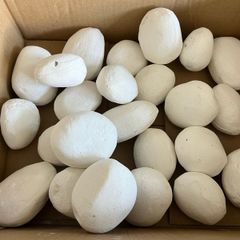 Full Pack of White Ceramic Pebbles for Gas / Bioethanol Fire (25-30 Pcs)