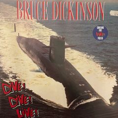 Bruce Dickinson (iron maiden) limited edition poster 12 inch single original 1990 release of dive dive dive vinyl record in mint condition