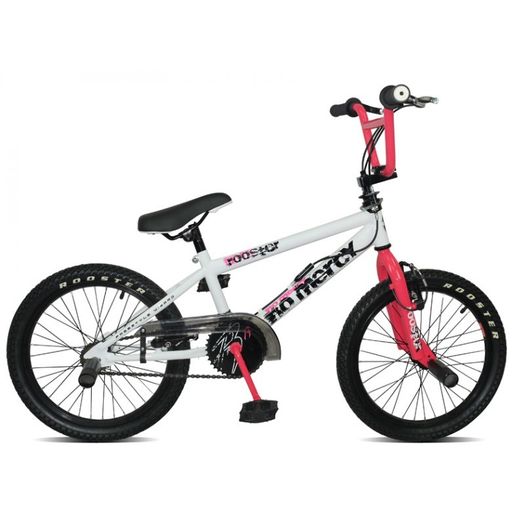 10" Rooster NO MERCY, 18" Wheel, White/Neon Pink
