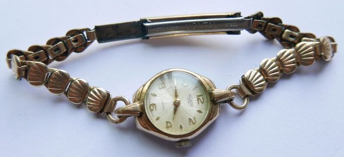 Vintage Medana Lever 10ct Rolled Gold Swiss Ladies Watch, 17 Jewel Movement, Gold Dial (in Working Order)
