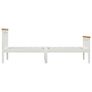 Bed Frame with 2 Drawers White Solid Pine Wood 120x200 cm Image 5