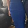 Designer Royal Blue Midi Dress Image 3