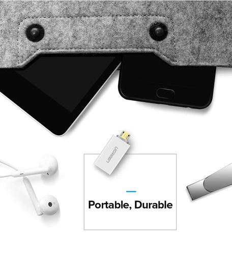 Ugreen OTG Micro USB (Male) to USB-A (Female) QC 3.0-2.0 Charger & Sync Convertor Adapter (Brand New/Warranty)