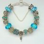 Blue Pandora Style Charm Bracelet Image 2