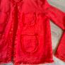 Red Tweed Fringe Blazer size 10 BY VERY Image 7