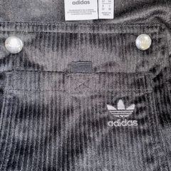 Adidas Originals Black Corduroy Dungaree Dress UK 6 XS