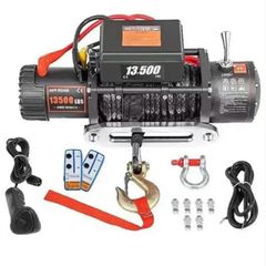 13500 LBS Electric Winch 12V 6120KG 13500LBS For 4X4 92FT Synthetic Trailer Ropes Towing Strap