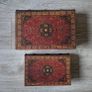 Vintage Nesting Faux Book Storage Boxes - Set of 2 Ornate Persian Design Image 5