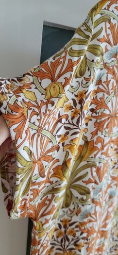NEXT Morris & Co floral loose top with back detail Sz 10UK (Fit 10-12UK)
