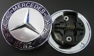 For Mercedes Benz Flat Emblem Bonnet Badge Star Logo Mount Hood 2108800186 57mm W203 W204 W202 W208