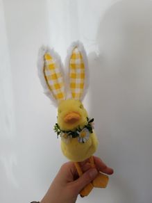 Home decor Easter / Spring chick with bunny ears