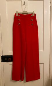River Island red trousers