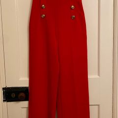 River Island red trousers
