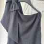 Folkster Black One Shoulder Bow Maxi Dress Elegant Occasion Size L Image 2