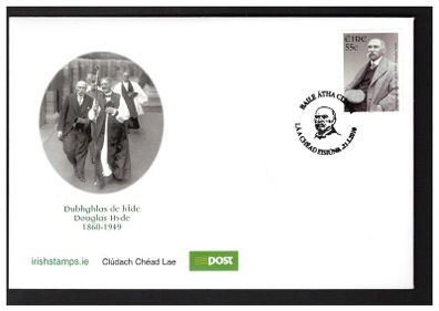 2010 Ireland 150th Anniversary of the Birth of Douglas Hyde (President of Ireland 1938-45) Commemorative Stamp First Day Cover (FDC)