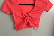 Coral seamless crop top