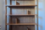 Modern mid-century style large wooden bookcase