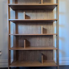 Modern mid-century style large wooden bookcase
