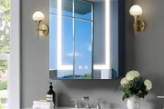 50 x 70 cm LED Lighted Bathroom Medicine Cabinet with Mirror, Defogger, Dimmer, 3 Color Light Makeup Mirror, Easy to Install, Wall Mounted Mirror Medicine Cabinet