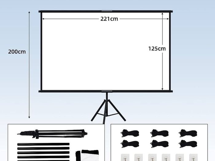 Projector Screen with Stand,Lejiada100 inch Indoor Outdoor Projection Screen, Portable 16:9 4K HD Movie Screen with Carry Bag Wrinkle-Free Design