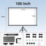 Projector Screen with Stand,Lejiada100 inch Indoor Outdoor Projection Screen, Portable 16:9 4K HD Movie Screen with Carry Bag Wrinkle-Free Design Image 4