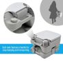 10L Portable Travel Toilet Outdoor Camping Picnic with 2 Detachable Tanks & Push-button Operation, Grey Image 4