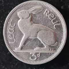 1935 Ireland 3d Three Pence coin